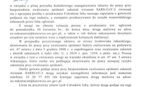 apel wojewody śląskiego do lekarzy