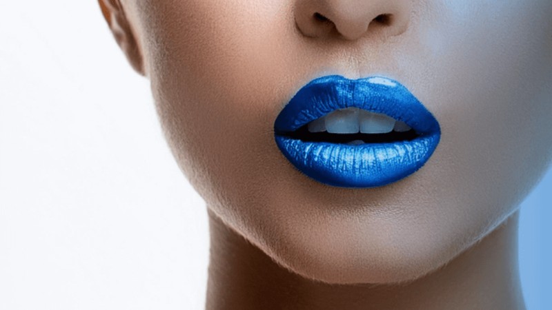 niebieskie usta